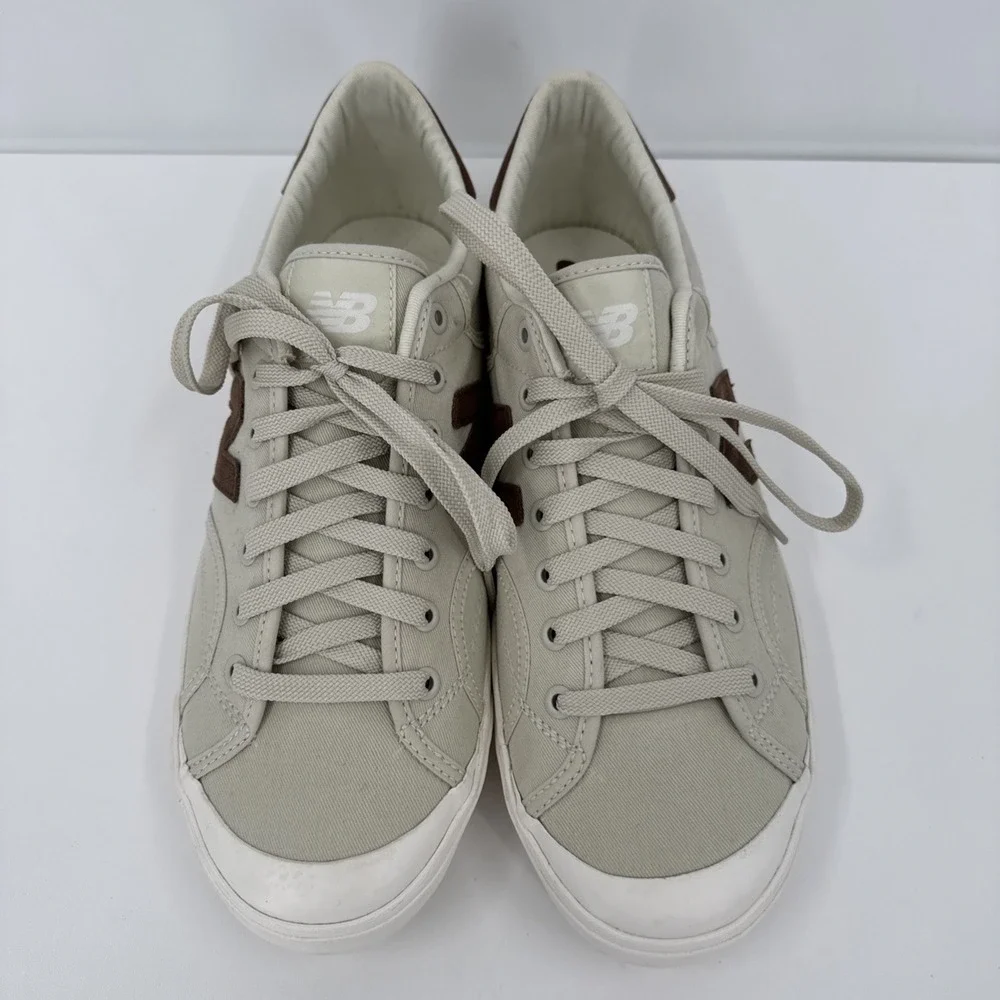 New Balance Men's Procts1 Classic Court Fashion Sneakers Powder/Carafe Size 10.5